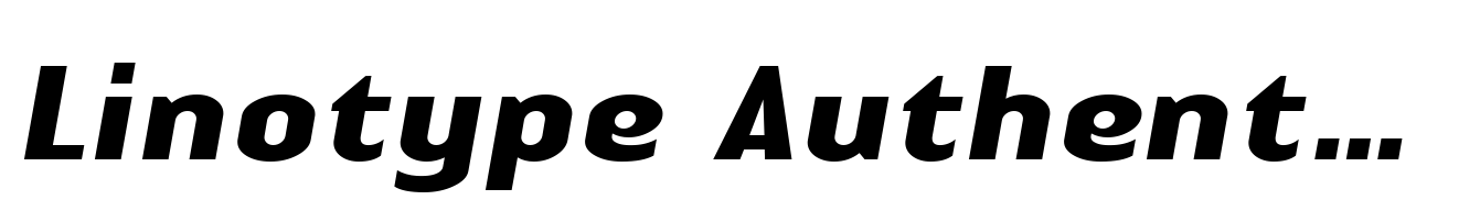 Linotype Authentic Sans Bold Italic